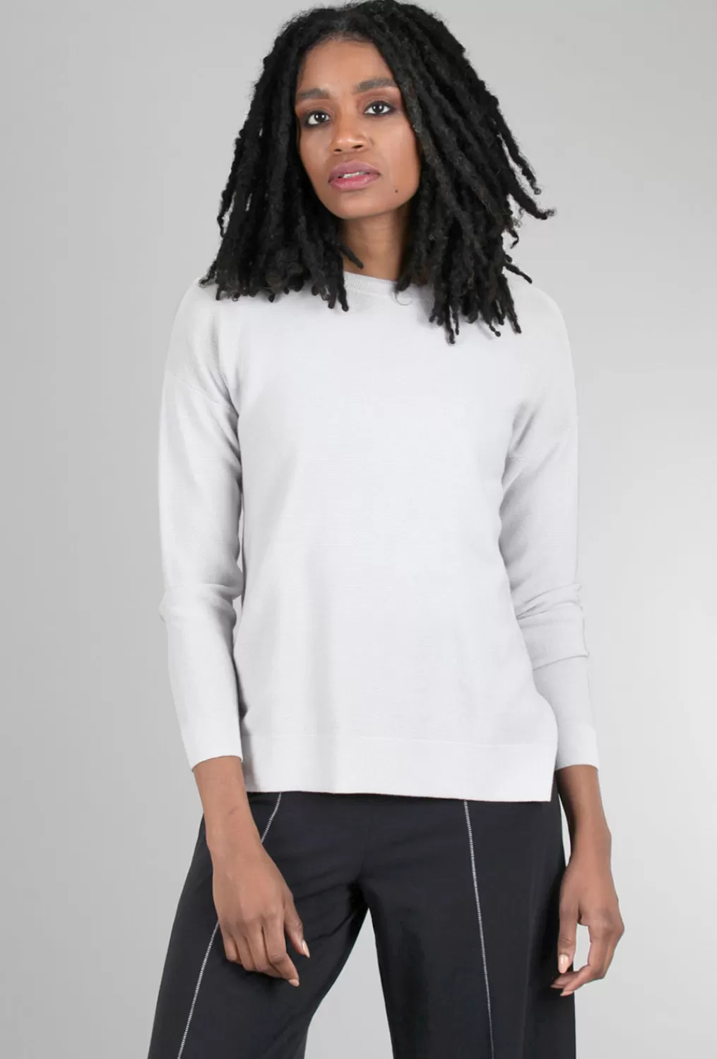 Discount Evie Lou Mini Ottoman Crew Sweater, Cloud