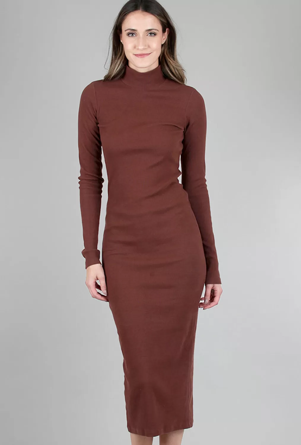 Flash Sale Evie Lou Mockneck Dress, Cinnamon