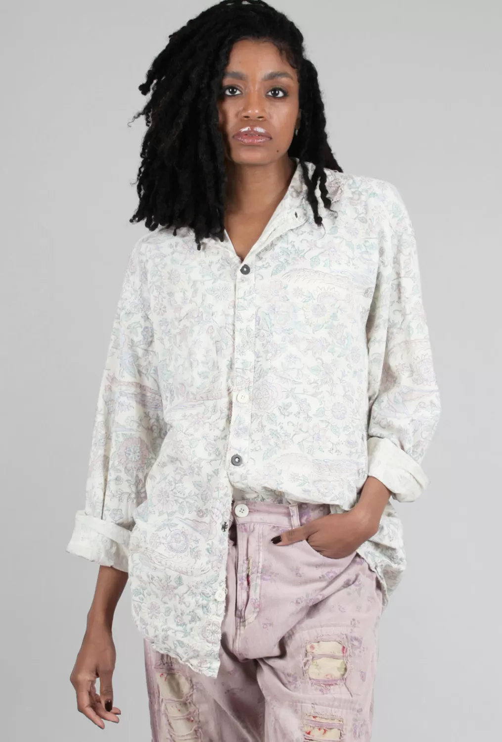 Flash Sale Evie Lou Mp Boyfriend Shirt, Acanthus Sun