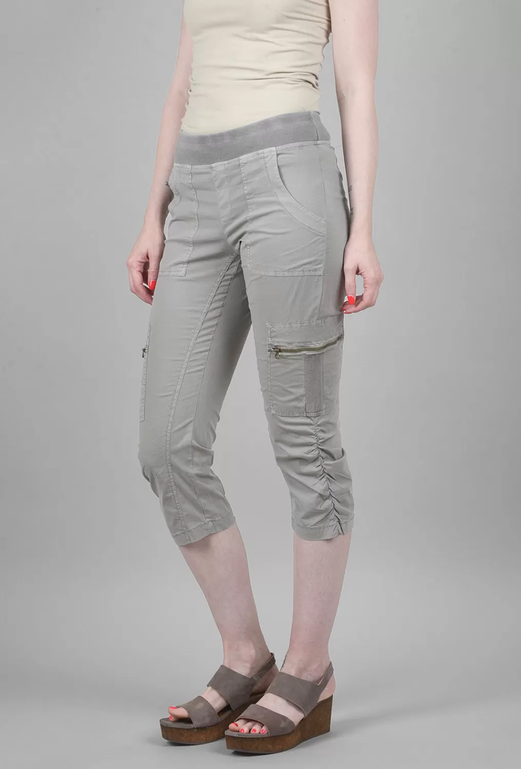 Hot Evie Lou Nadia Crop, Gray Mist