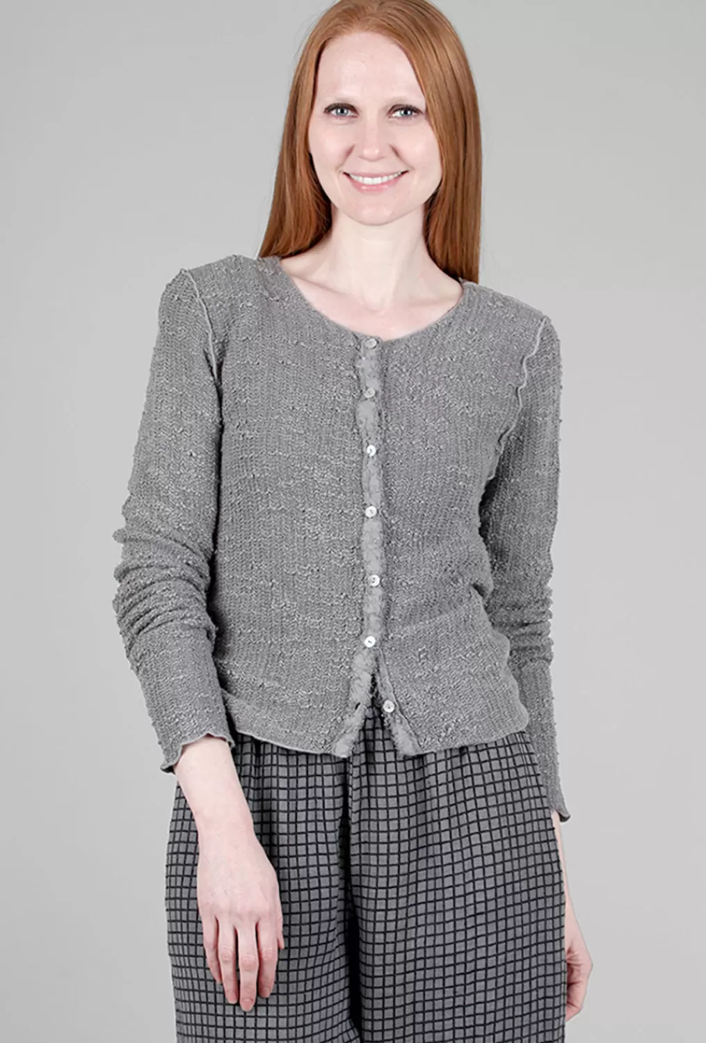 Shop Evie Lou Nubbly Knit Cardie, Cobblestone Gray