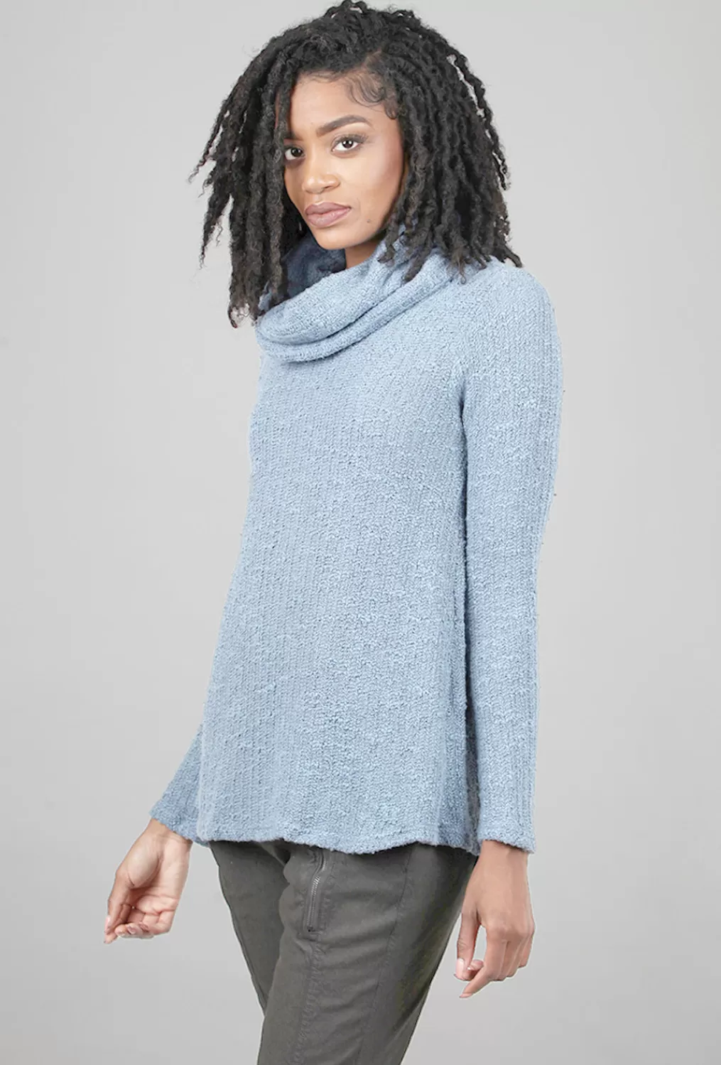 Store Evie Lou Nubbly Knit Cowl Pullover, Tidal