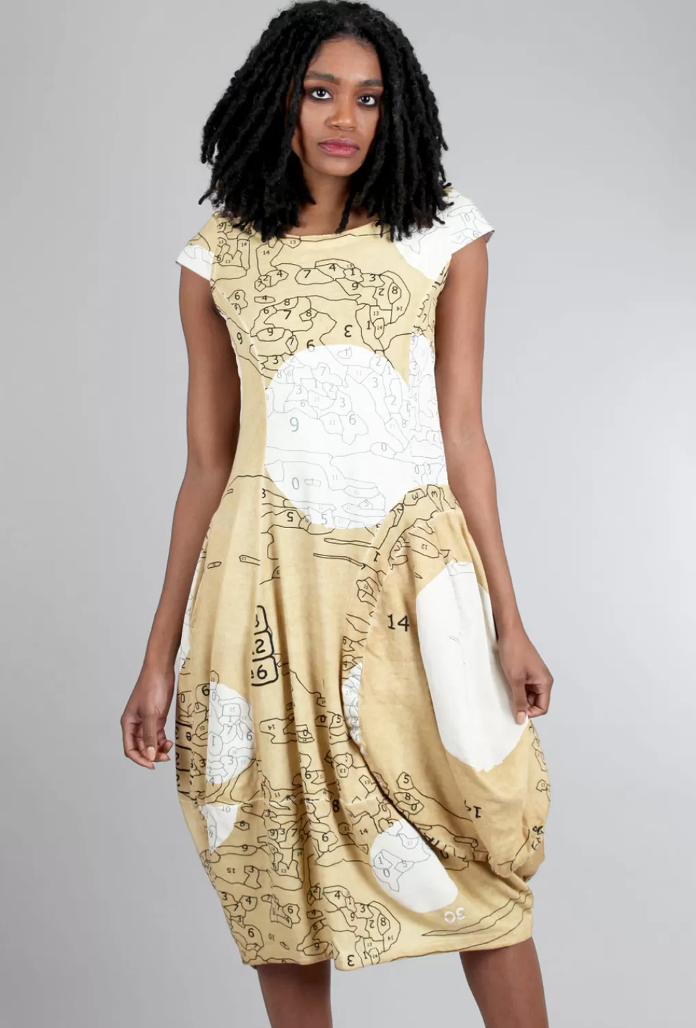 Flash Sale Evie Lou Pbn Shapely French Terry Dress, Corn Print