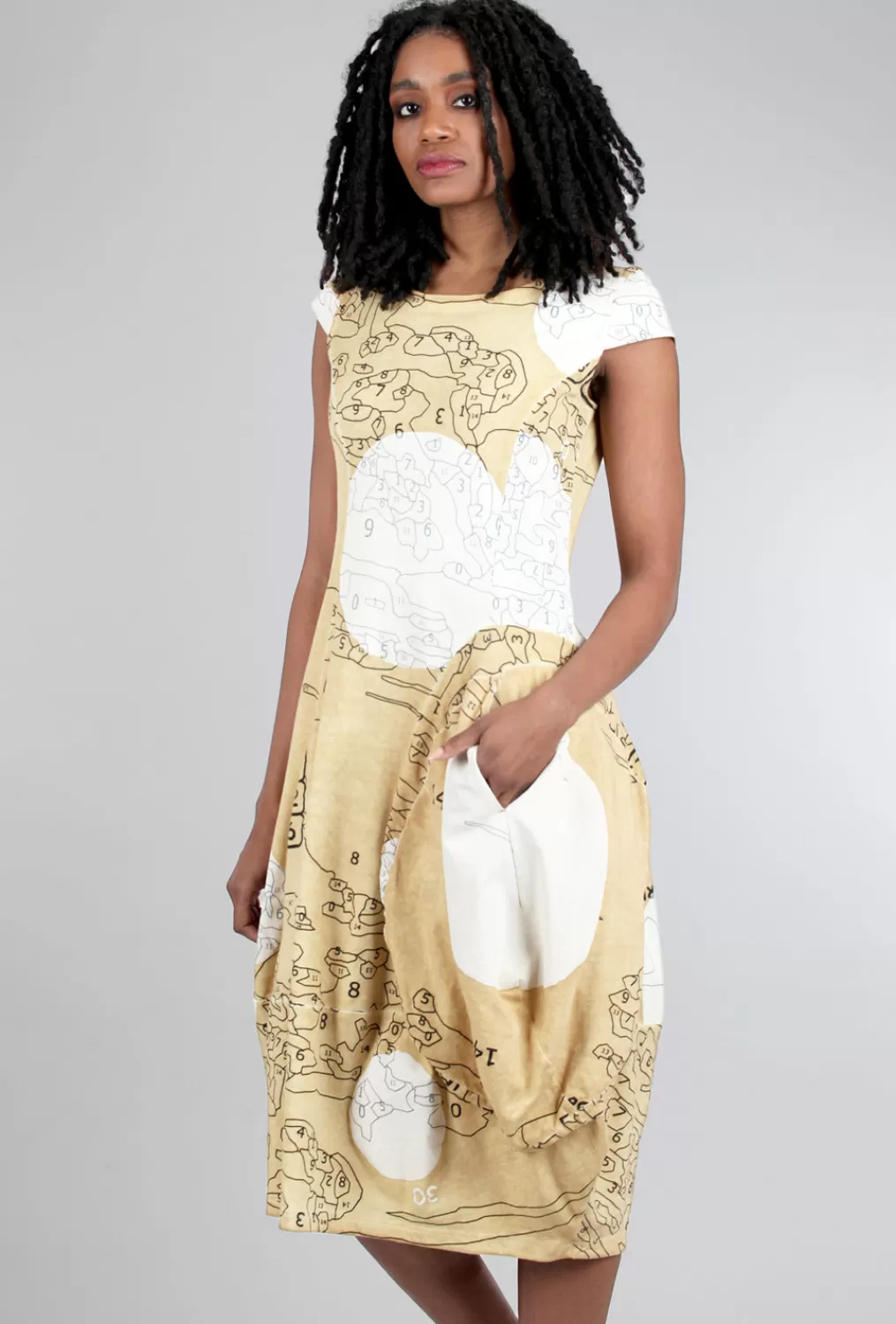 Flash Sale Evie Lou Pbn Shapely French Terry Dress, Corn Print