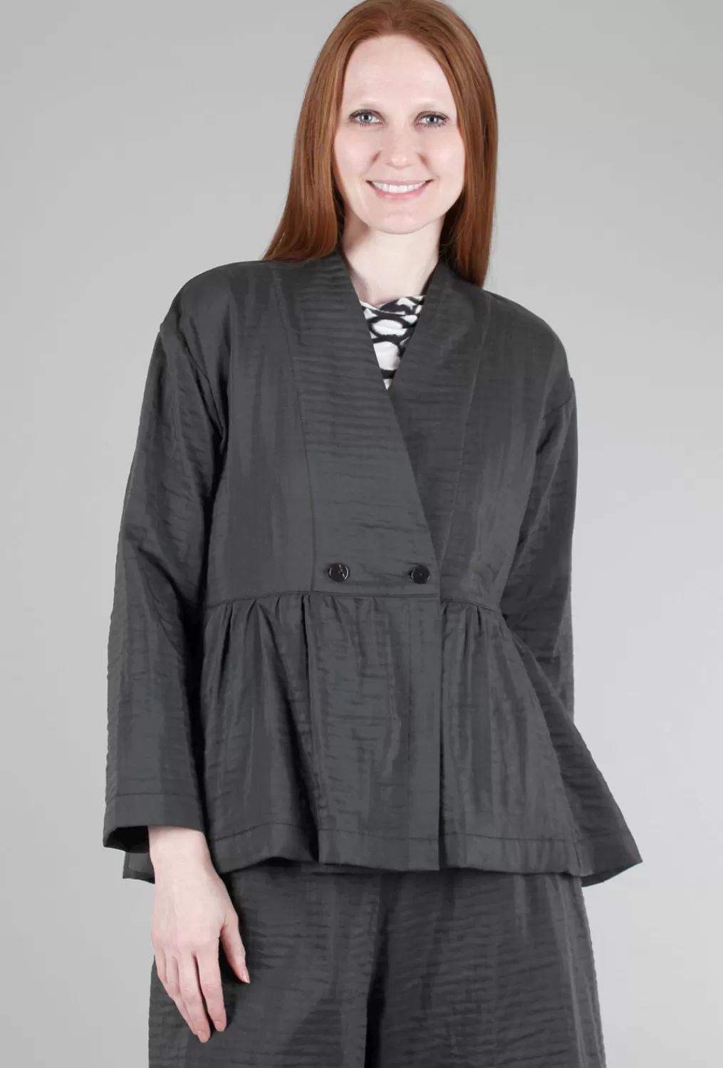 Store Evie Lou Peplum Jacket, Anthracite