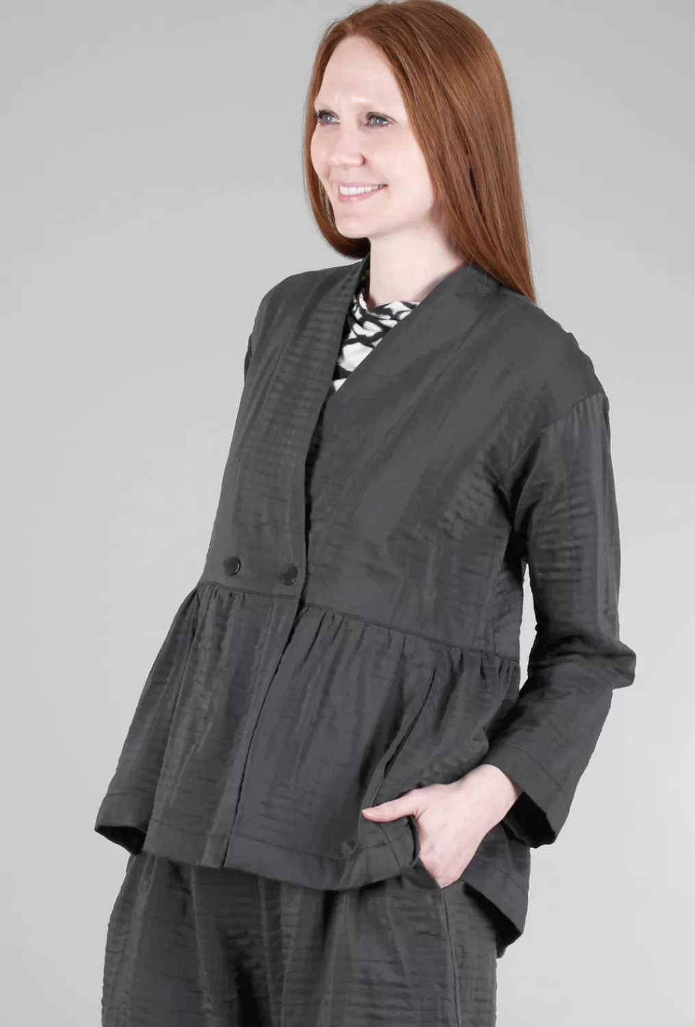 Store Evie Lou Peplum Jacket, Anthracite