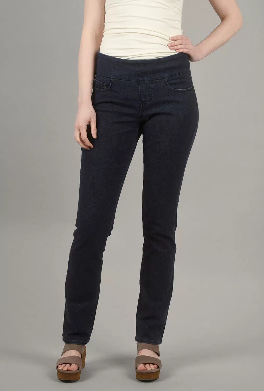 Flash Sale Evie Lou Peri Straight Stretch Denim, Ink