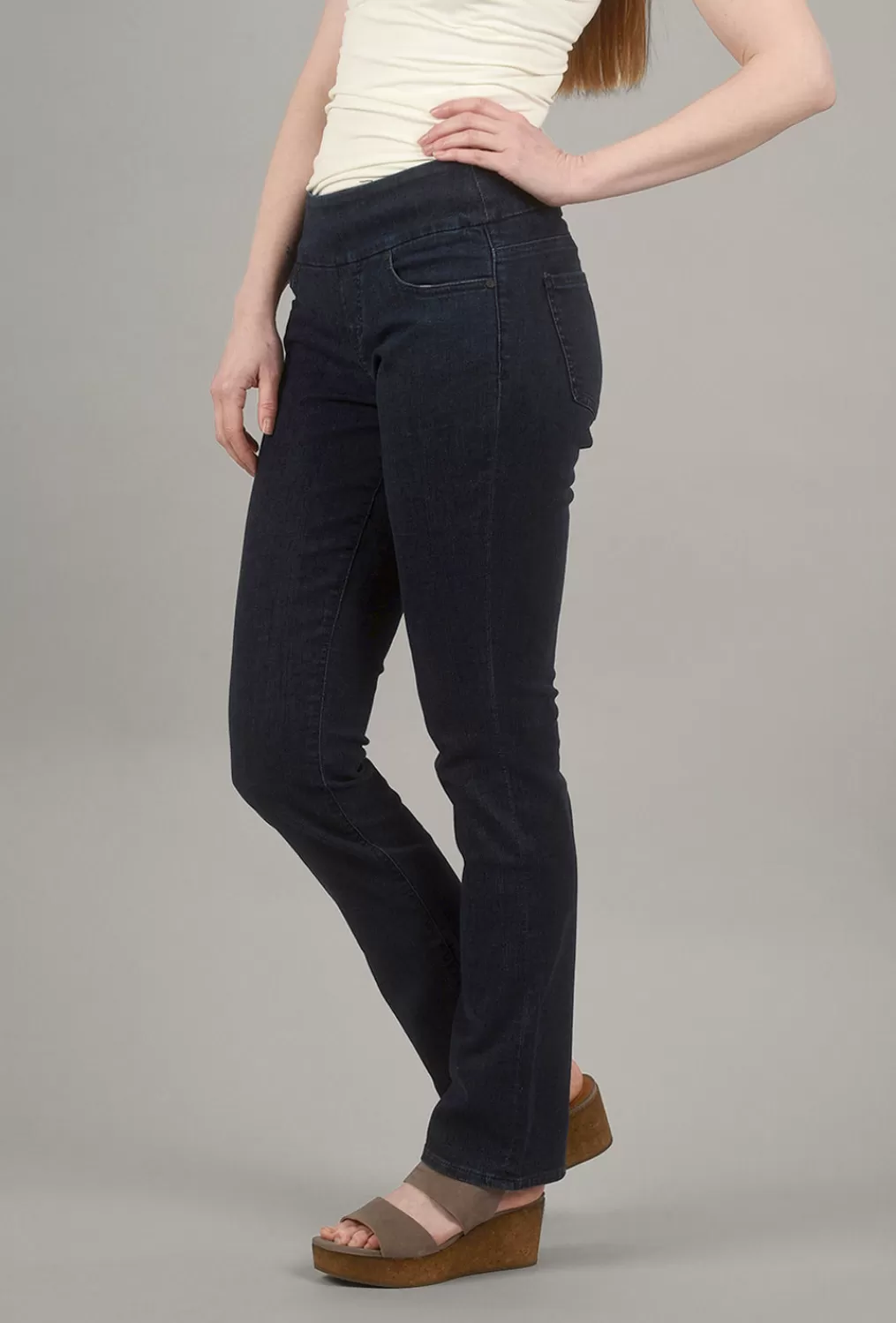 Flash Sale Evie Lou Peri Straight Stretch Denim, Ink