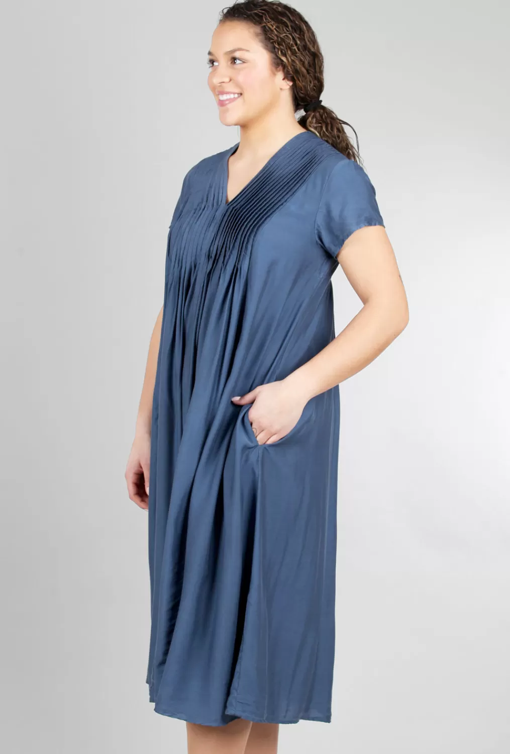 Online Evie Lou Pleat Bodice Lady Dress, Blue