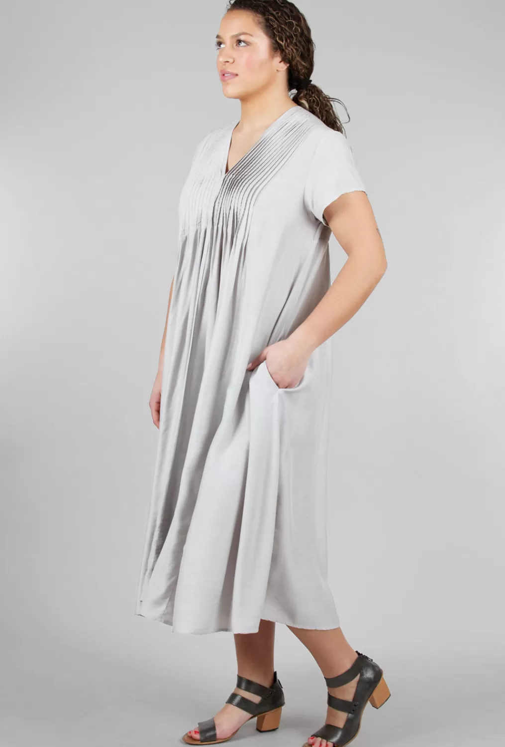 Cheap Evie Lou Pleat Bodice Lady Dress, Cement