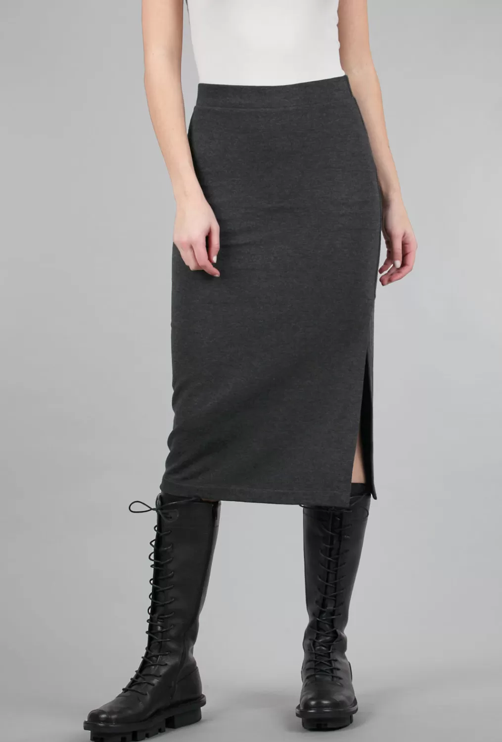 Outlet Evie Lou Plush Midi Skirt, Charcoal