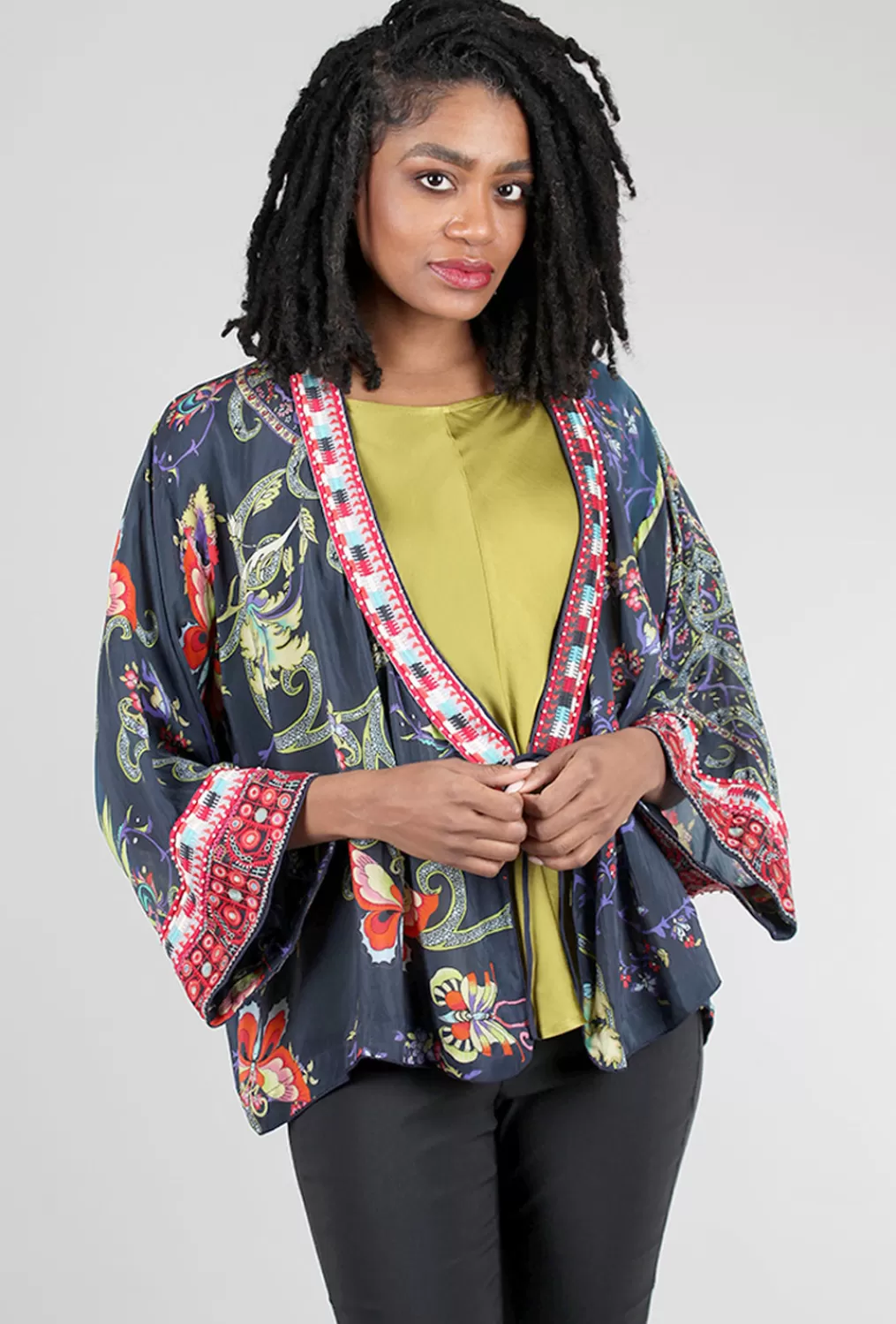 Outlet Evie Lou Pottery Lisa Kimono, Blue Multi