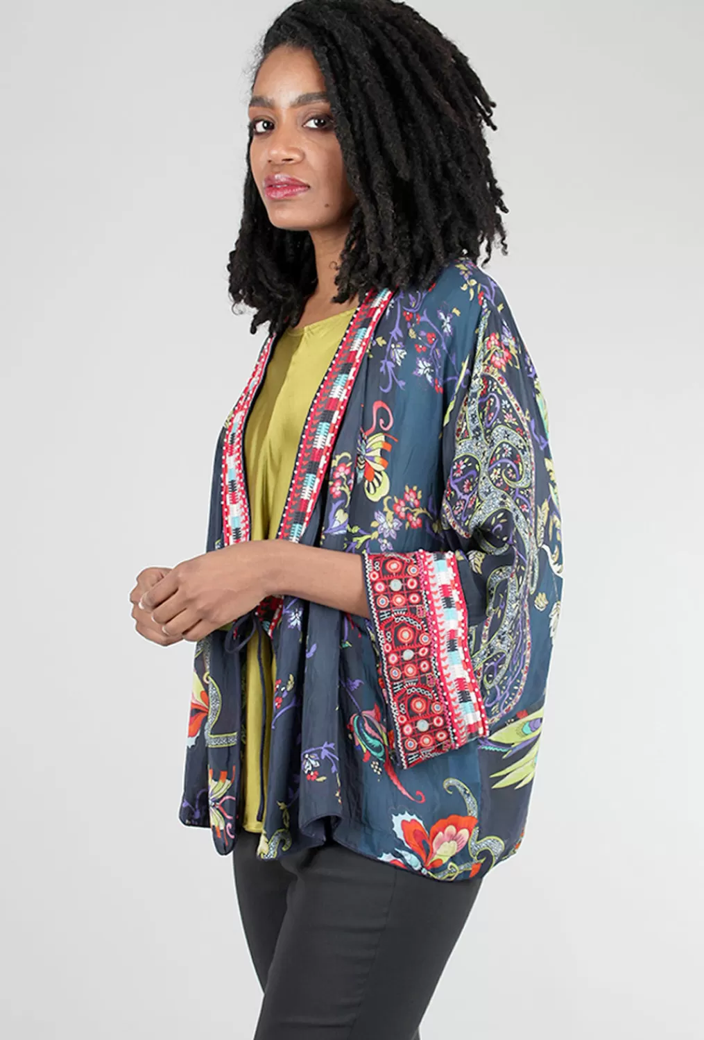 Outlet Evie Lou Pottery Lisa Kimono, Blue Multi