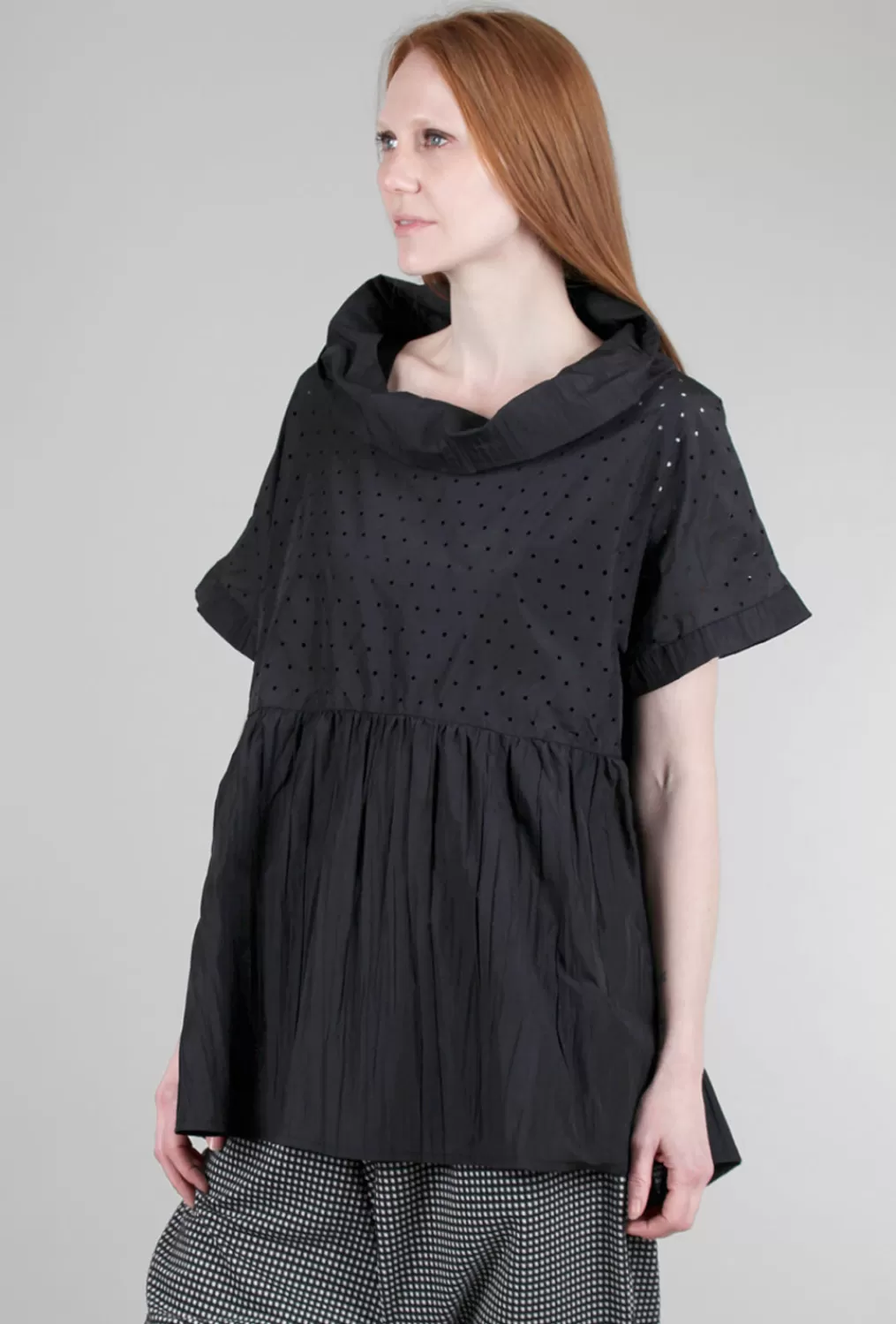 Best Sale Evie Lou Punched Gaia Tunic, Black Vertical