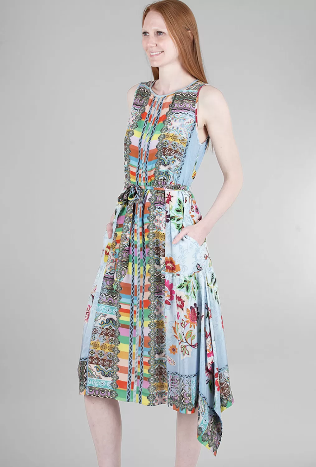 Online Evie Lou Rainbow Naia Dress, Blue Multi