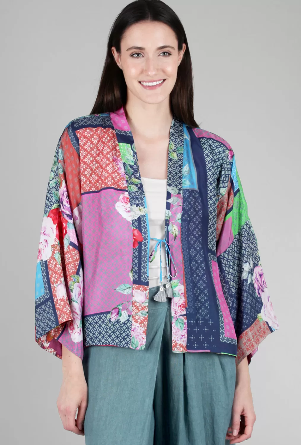 Flash Sale Evie Lou Rose Makenna Kimono, Magenta Multi