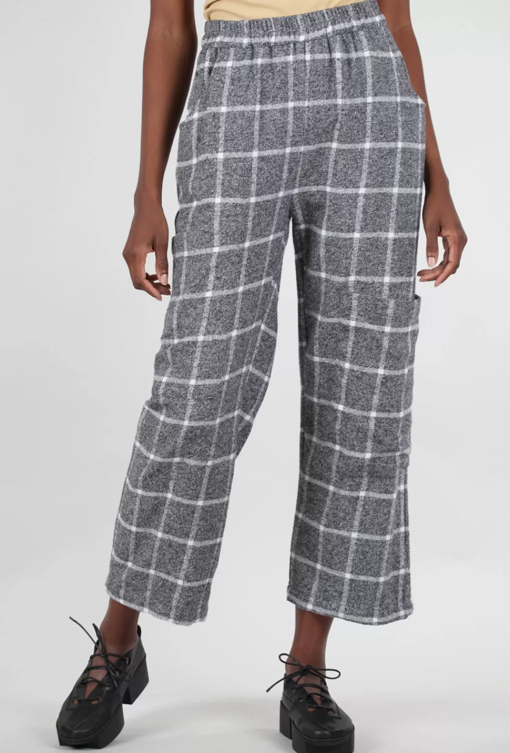 Best Sale Evie Lou Roseanne Flannel Pant, Gray Cambridge