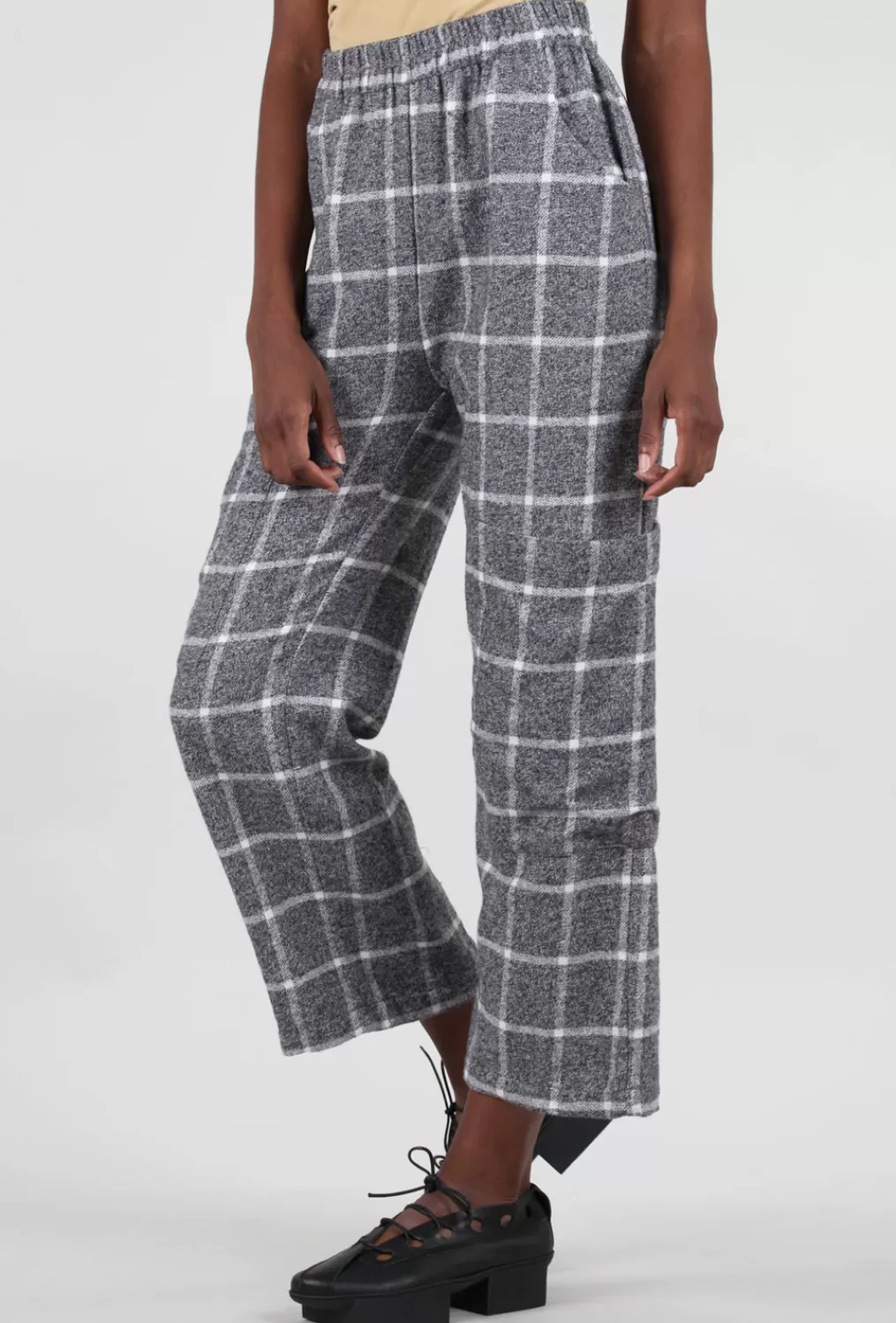 Best Sale Evie Lou Roseanne Flannel Pant, Gray Cambridge