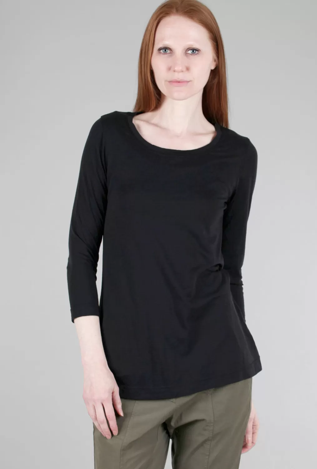 Shop Evie Lou Seamed Finishes Tee, Black