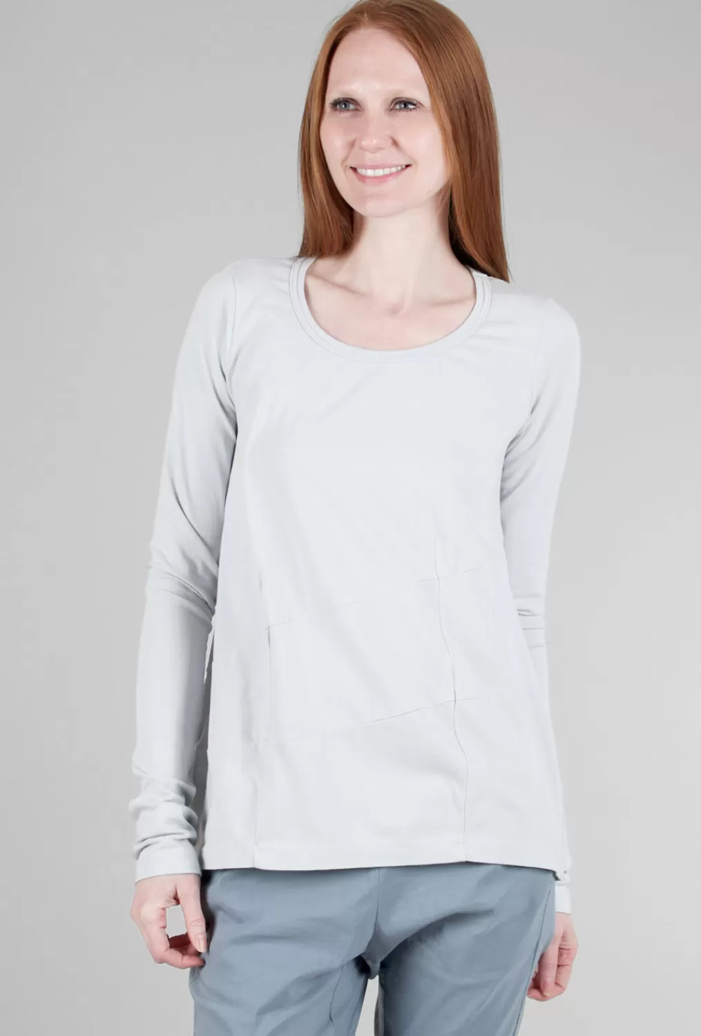 Outlet Evie Lou Seamed Scoop Tee, Ice