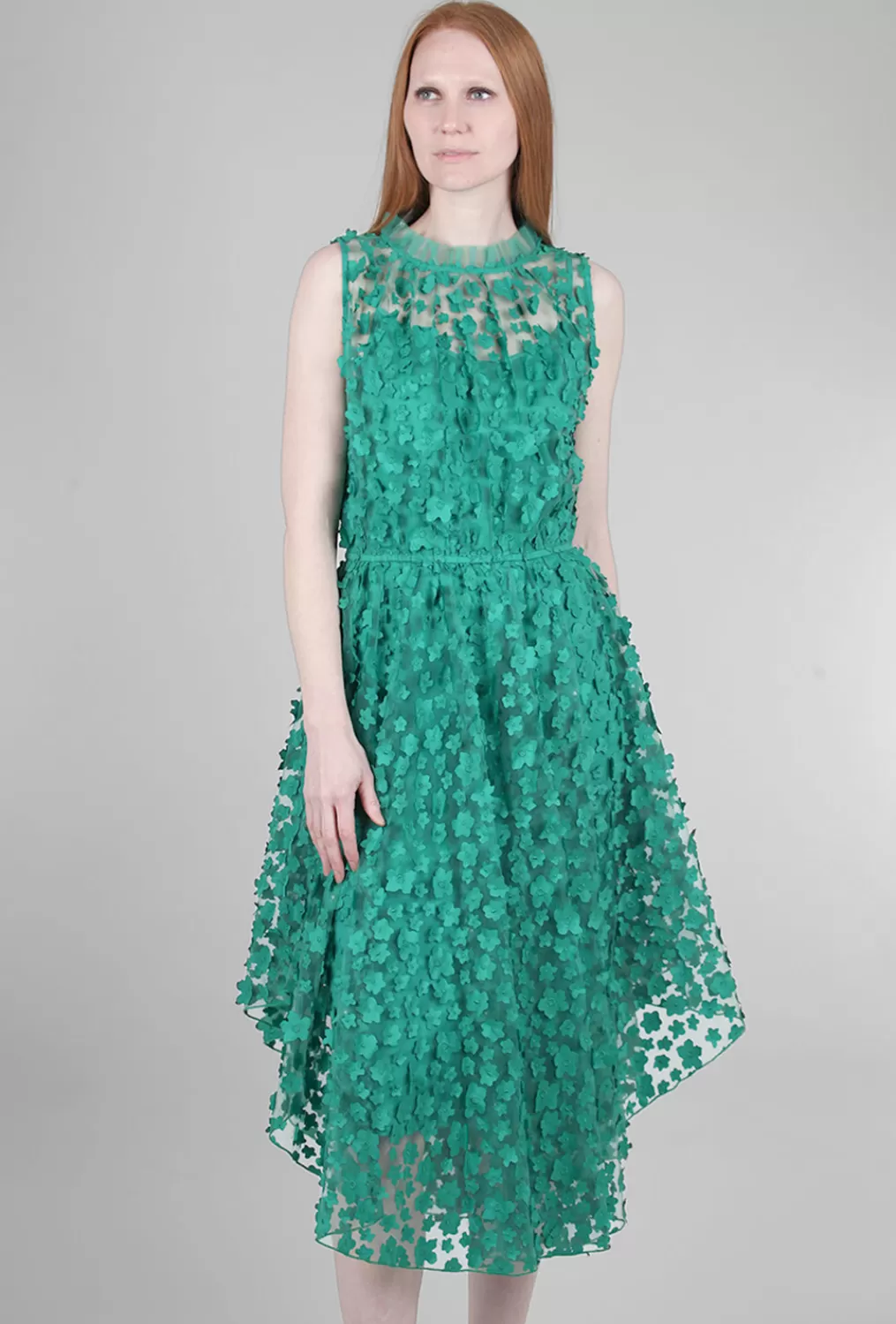 Best Sale Evie Lou Shentel Petal Dress, Seaglass Green