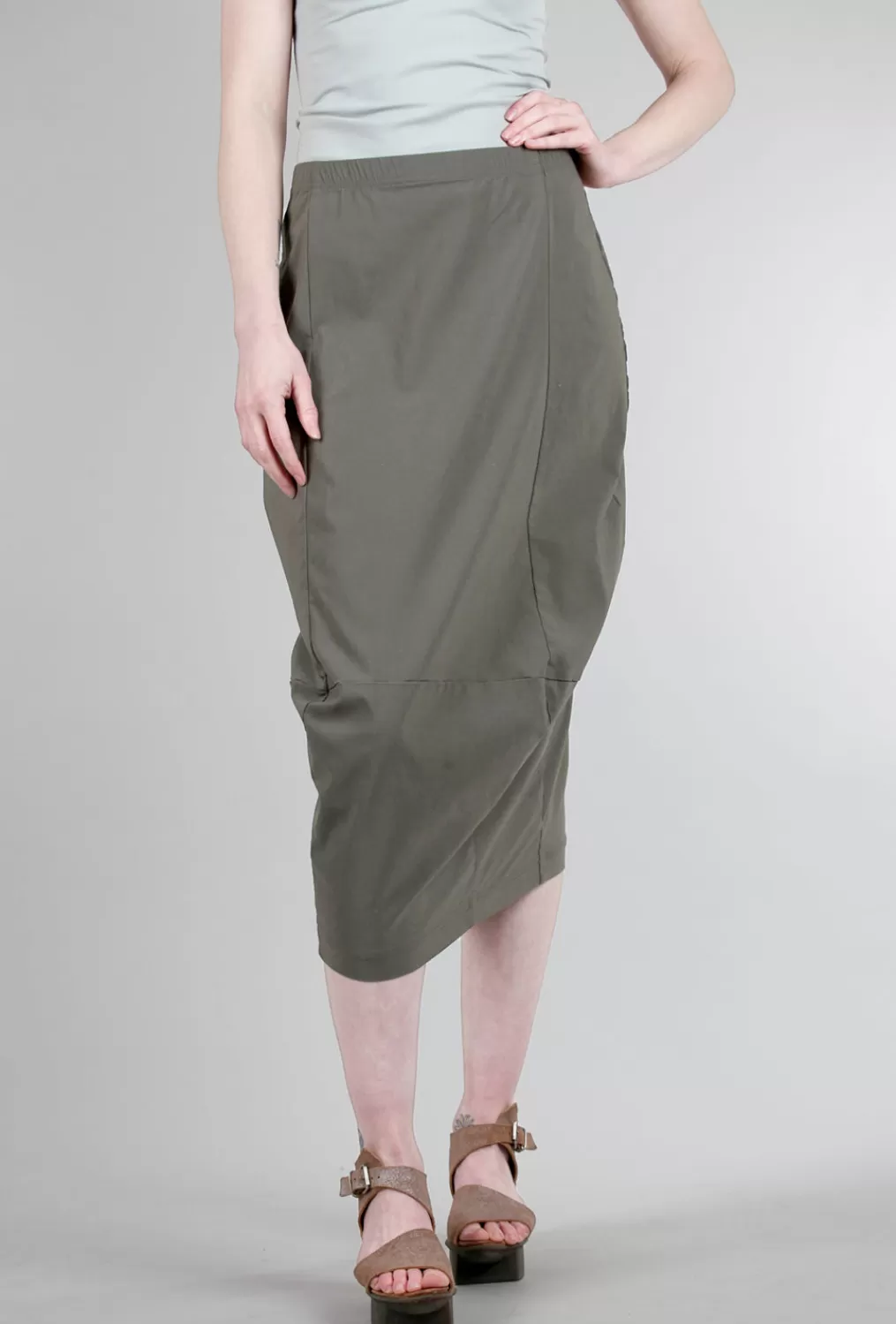 Fashion Evie Lou Sig Stretch Column Skirt, Olive