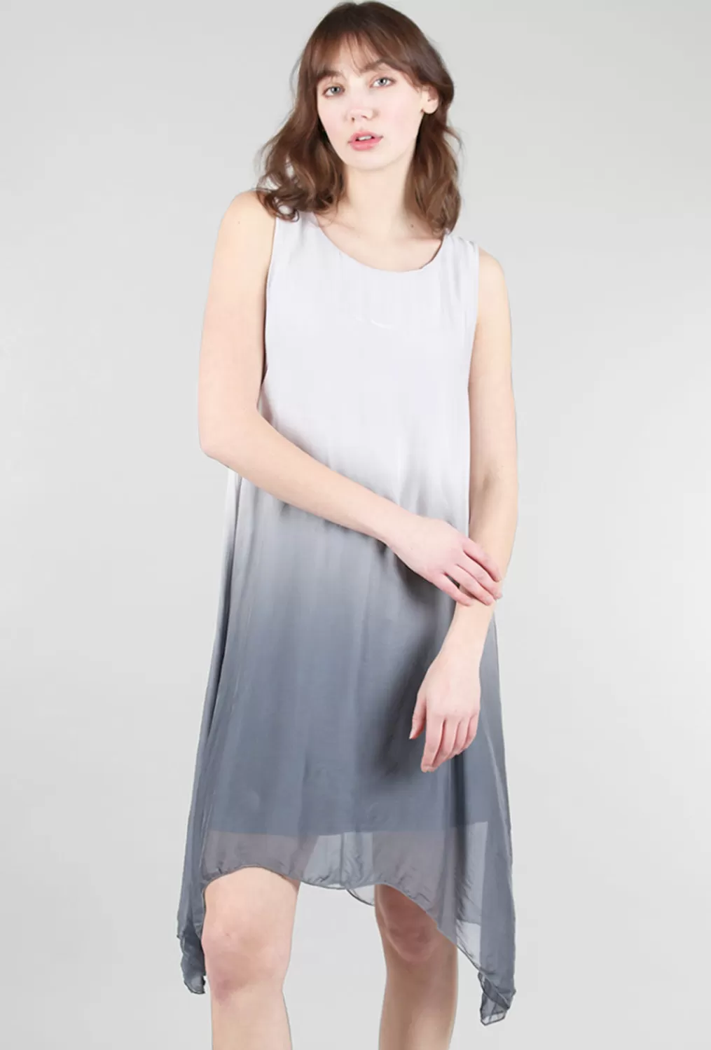 Clearance Evie Lou Silky Swing Tank Dress, Anthracite