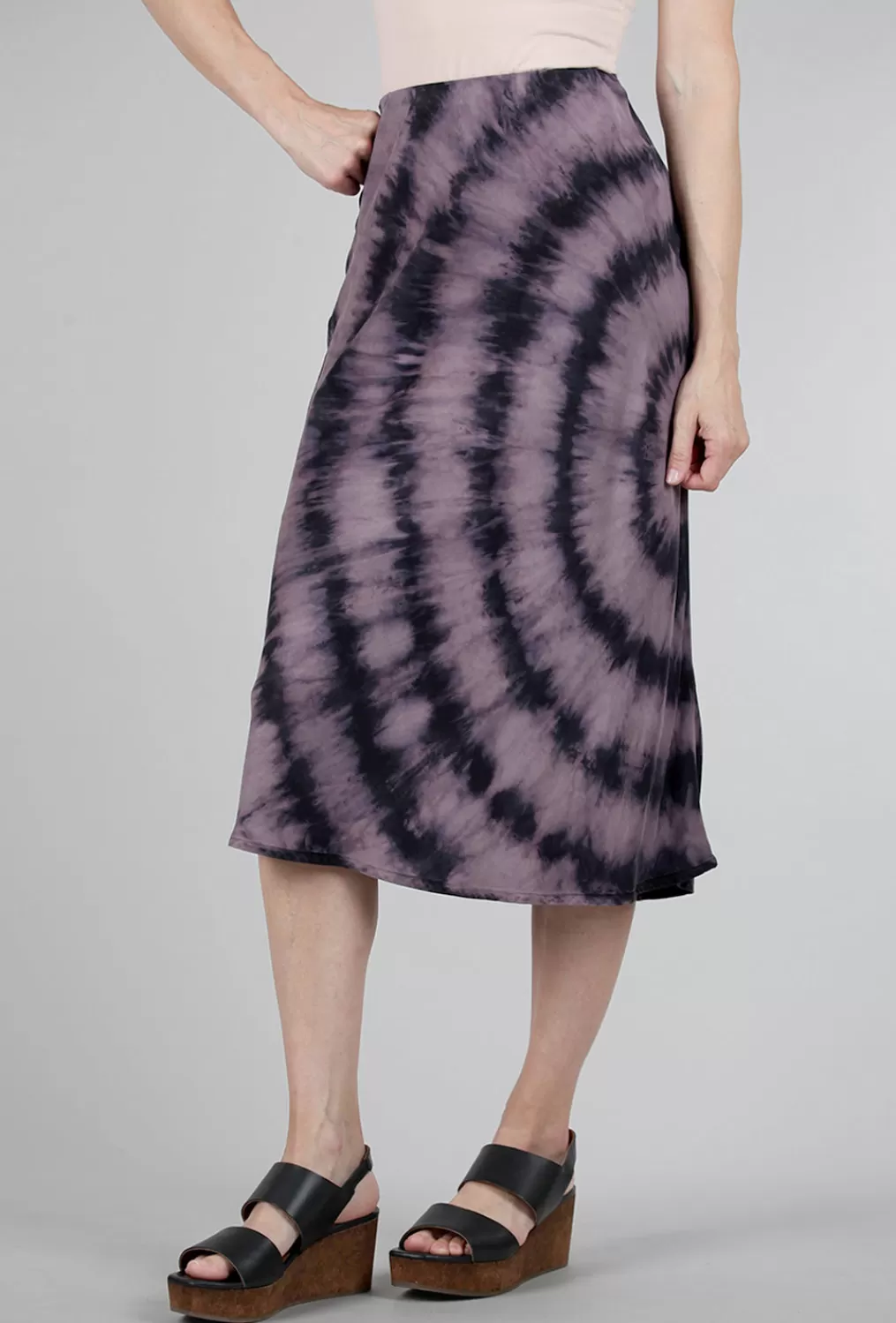 Sale Evie Lou Silky Twist-Dye Skirt, Iced Grape