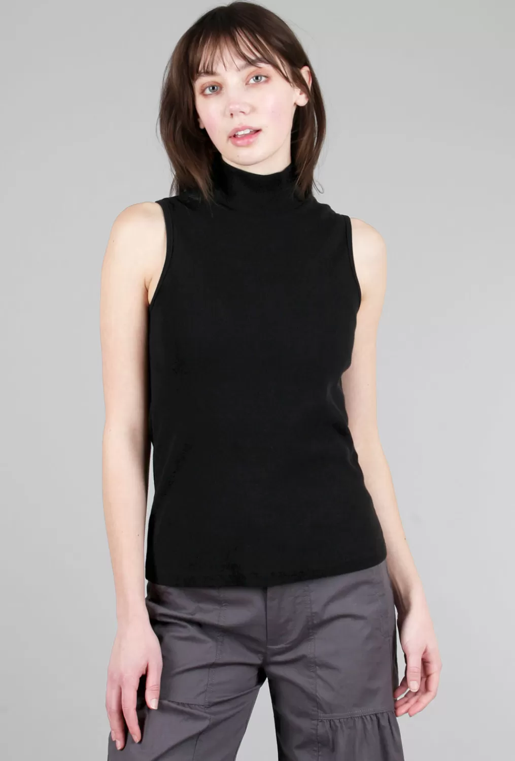 Flash Sale Evie Lou Sleeveless Mockneck, Black