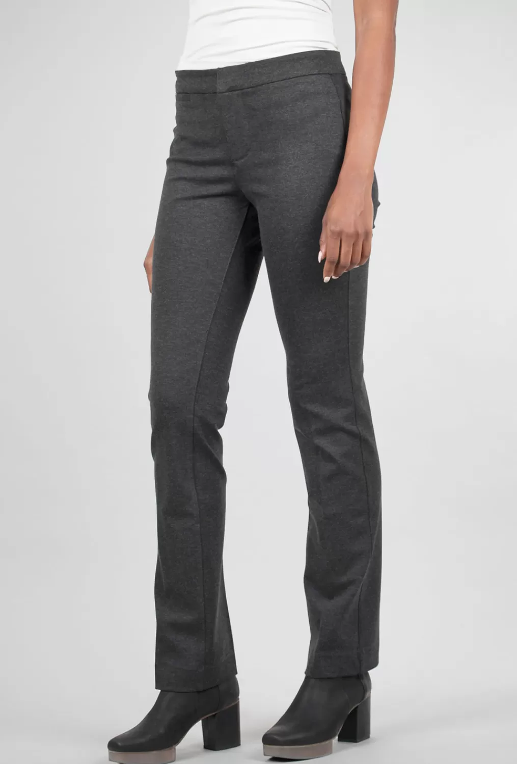 Sale Evie Lou Slim Ponte Trouser, Charcoal