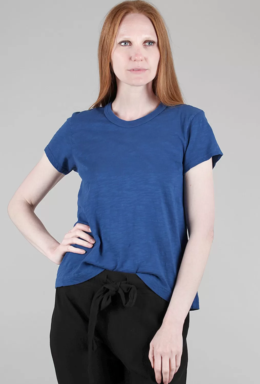 Online Evie Lou Slim-Fit Shrunken Crew, Royal Navy