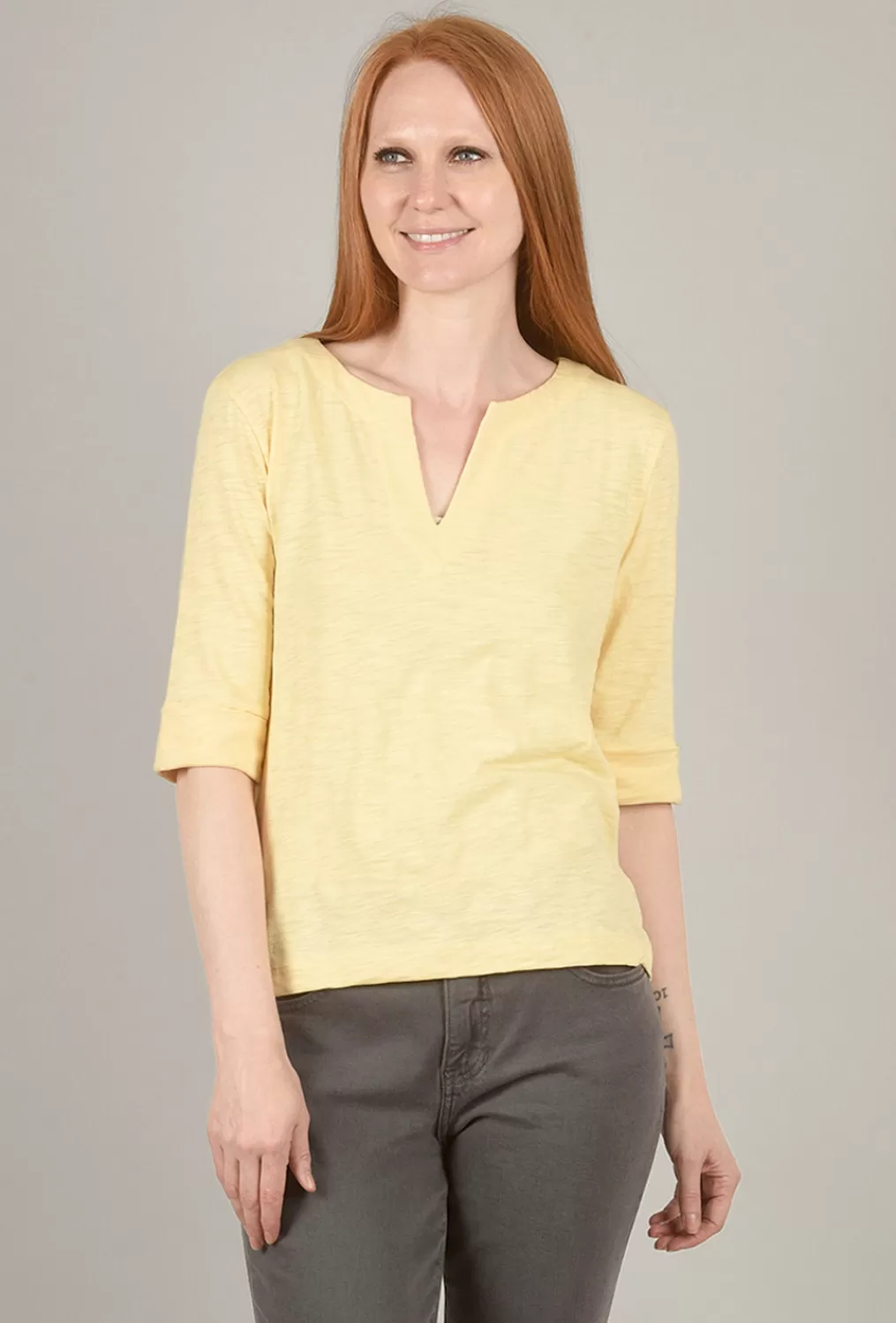 Best Evie Lou Split-Neck Easy Top, Shell