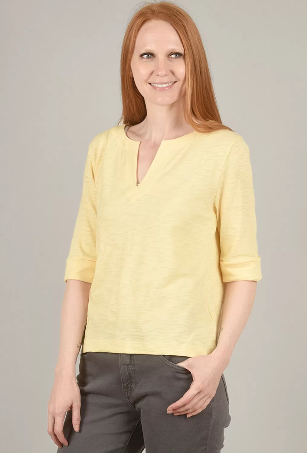 Best Evie Lou Split-Neck Easy Top, Shell