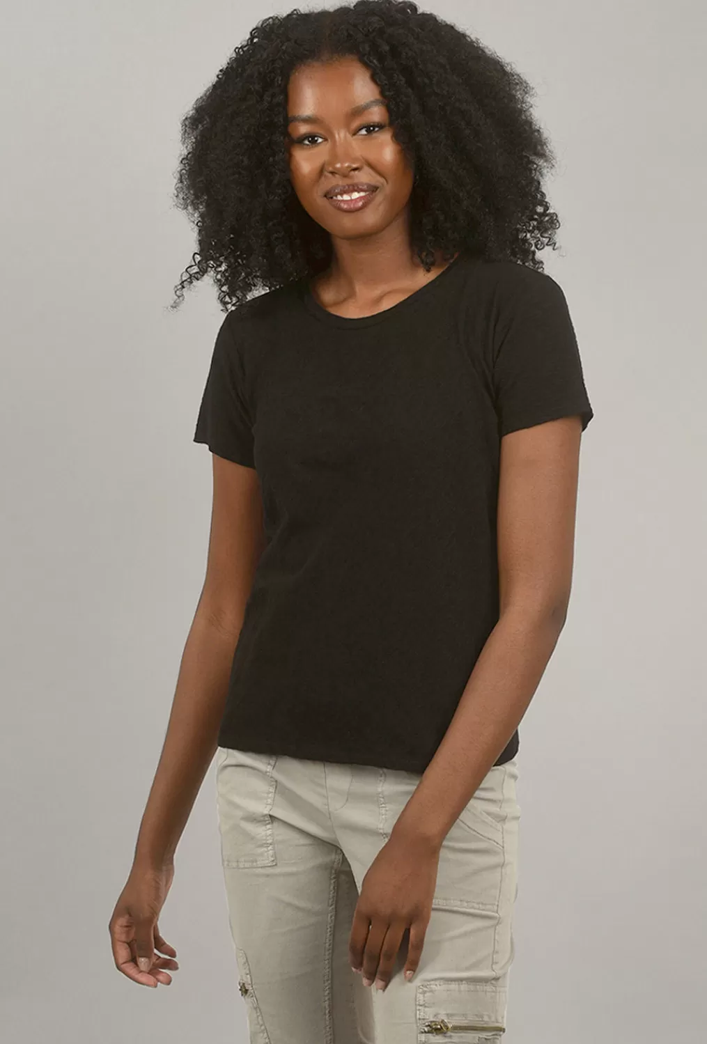 Outlet Evie Lou S/S Bias Tee, Black