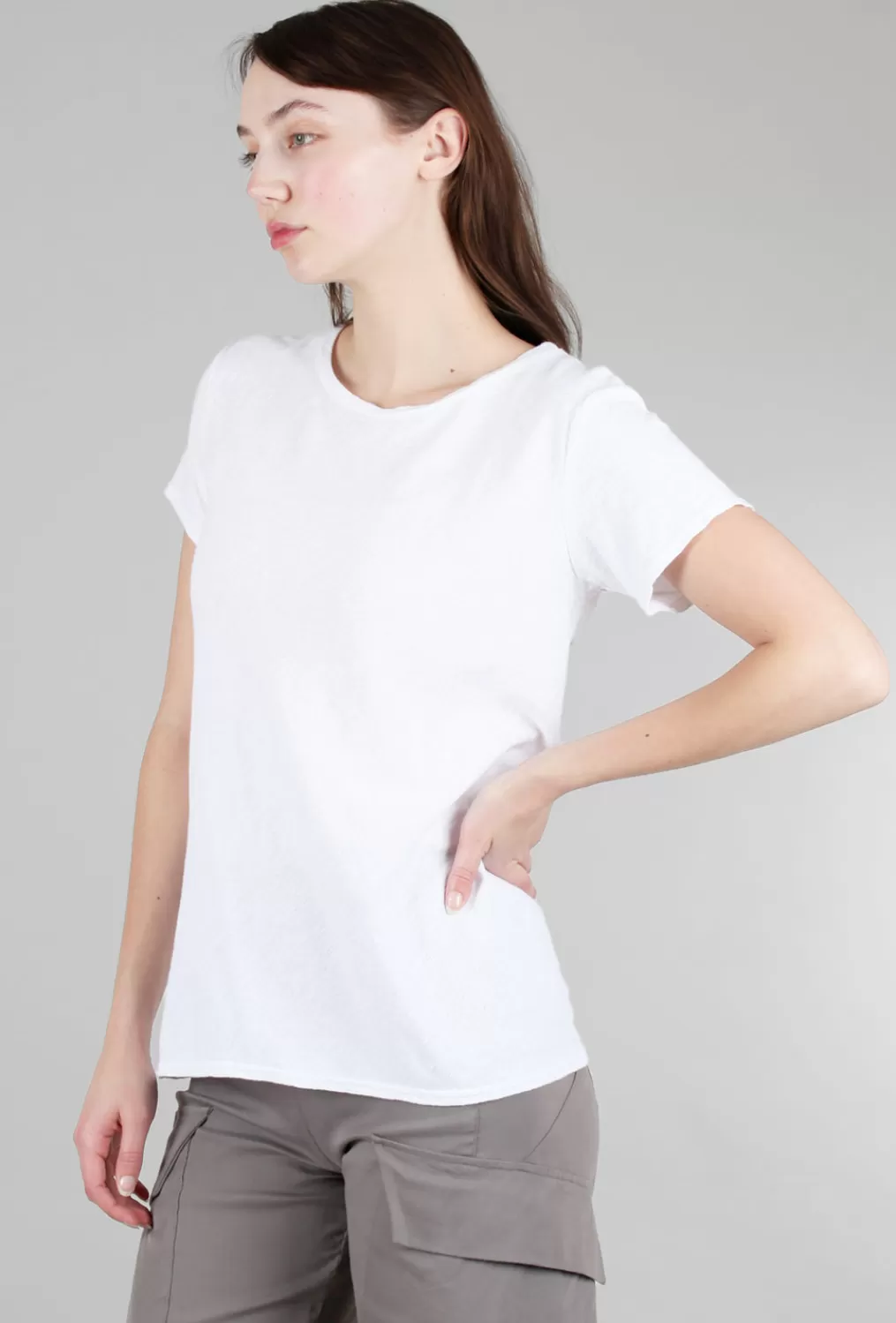 Flash Sale Evie Lou S/S Bias Tee, White