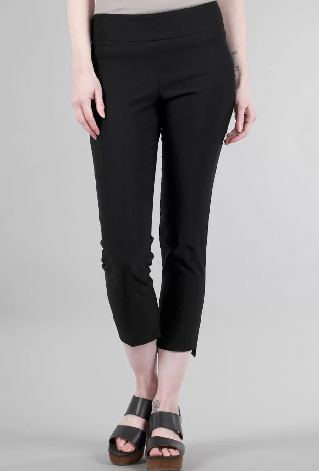 Flash Sale Evie Lou Step Hem Ankle Pant, Black