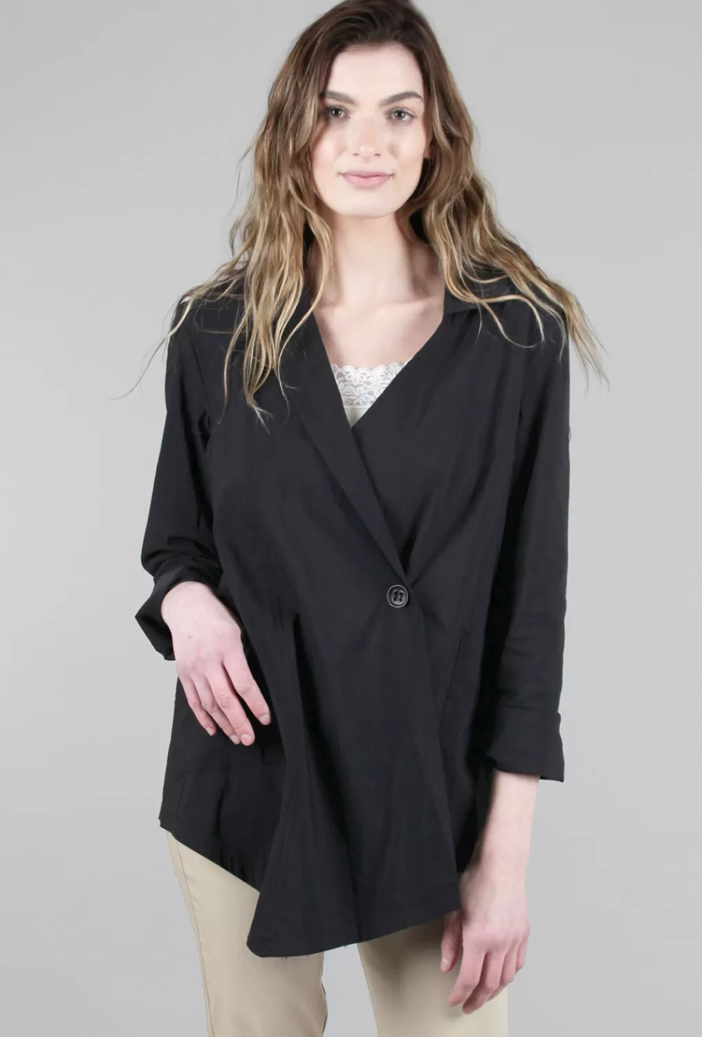 Shop Evie Lou Stretchy Boyfriend Blazer, Black