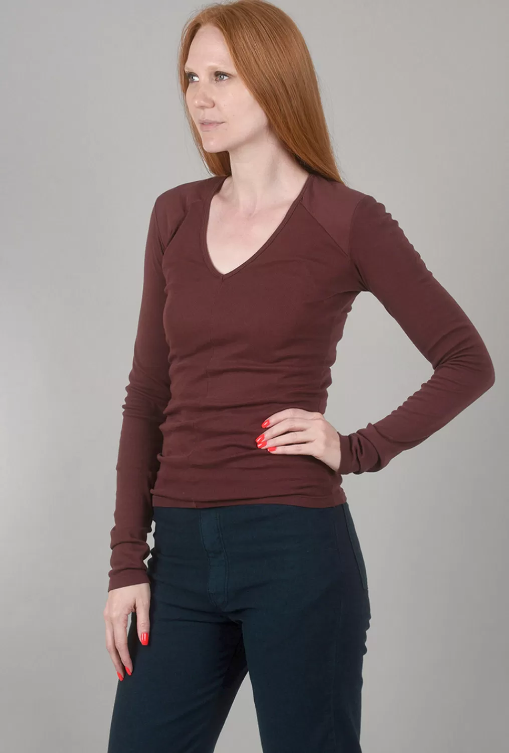 Online Evie Lou Strong Shoulder Top, Dahlia