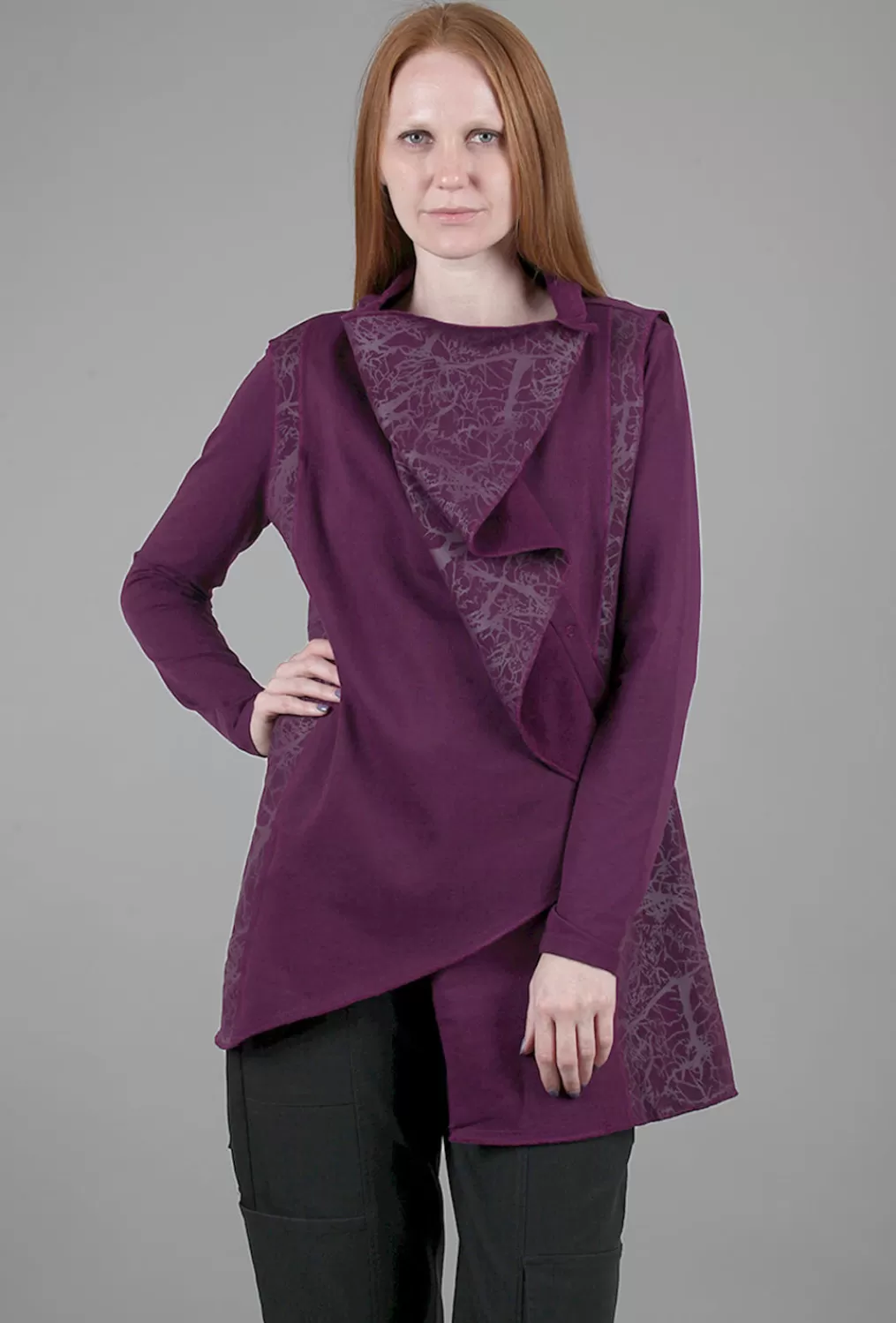 Best Sale Evie Lou Substantial Crossover Vest, Aubergine