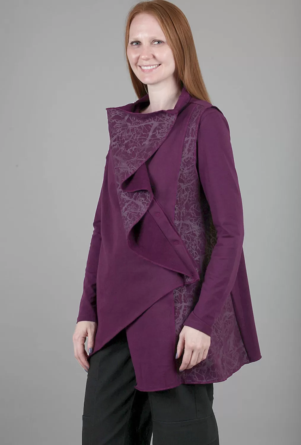 Best Sale Evie Lou Substantial Crossover Vest, Aubergine