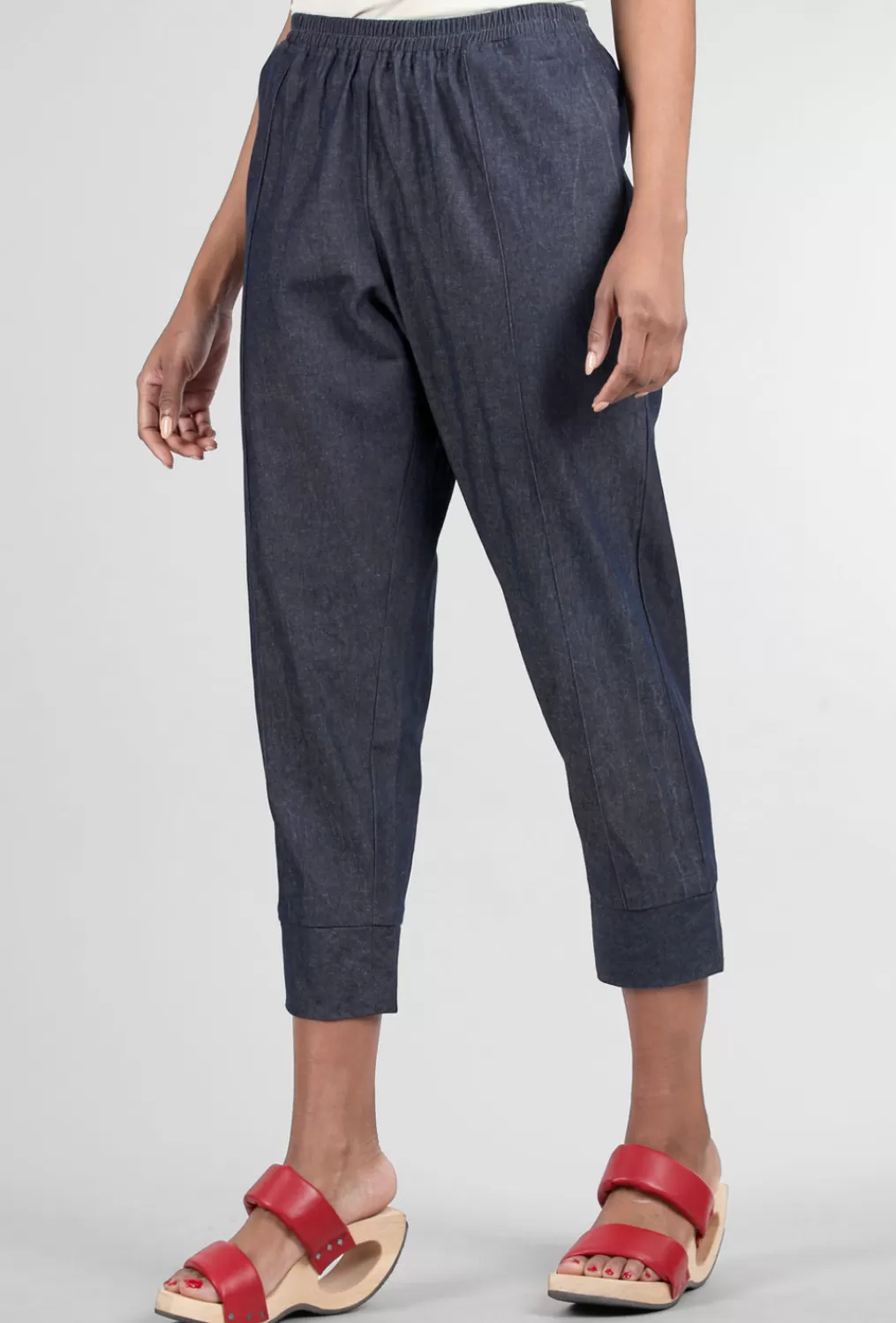 Hot Evie Lou Tapered Denim Pant, Blue