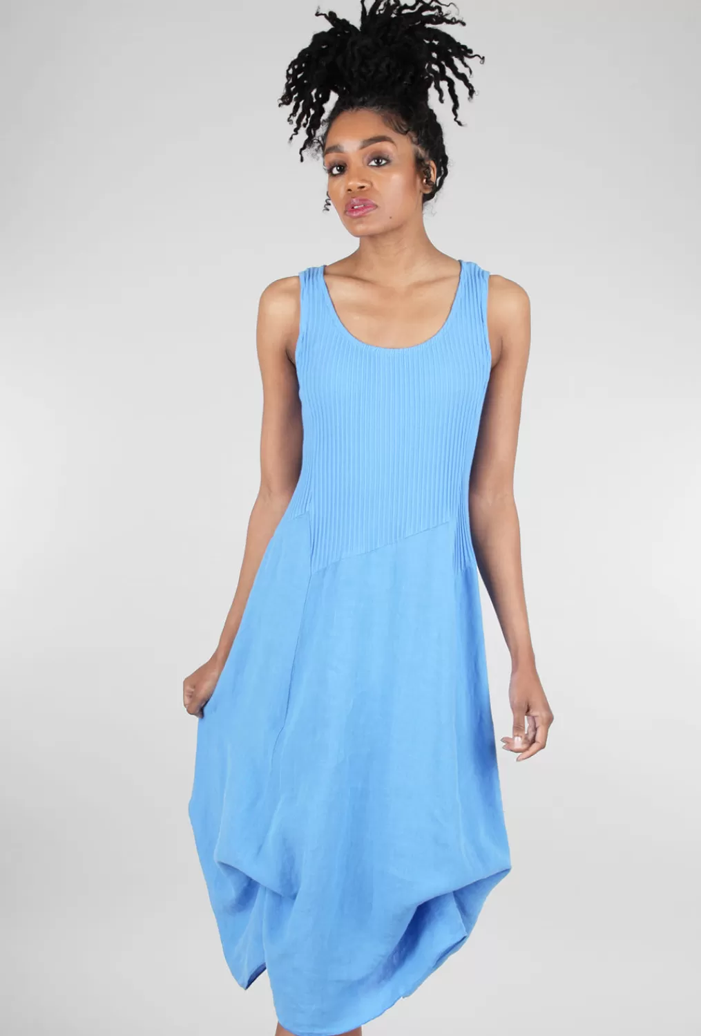 Hot Evie Lou Tie Surprise Dress, Cornflower Blue