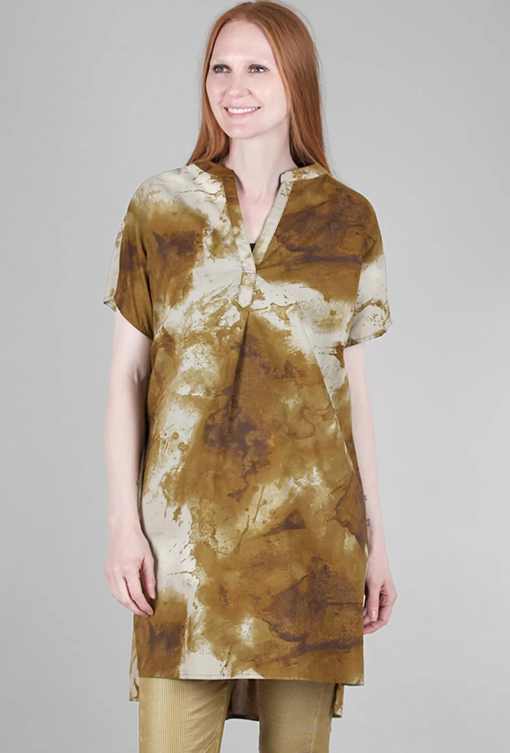 Fashion Evie Lou Tie-Dye Boxy Dress, Cumin