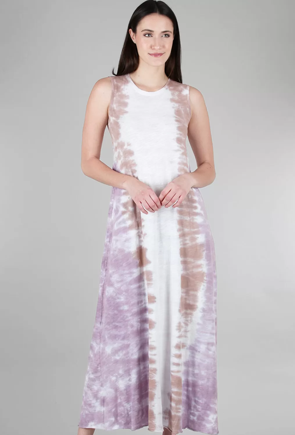 Sale Evie Lou Tie-Dye Maxi Tank Dress, Mauve Multi