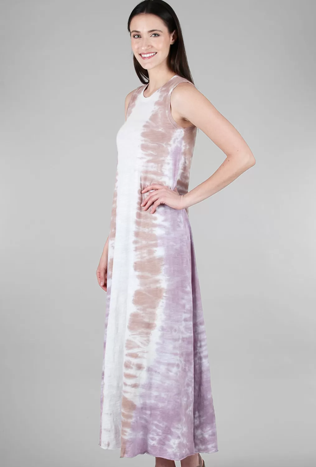 Sale Evie Lou Tie-Dye Maxi Tank Dress, Mauve Multi