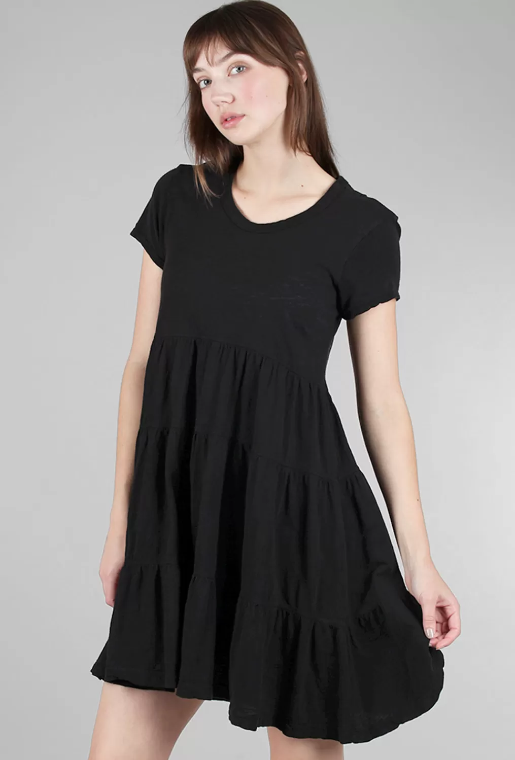 Flash Sale Evie Lou Tiered Trapeze Tee Dress, Black