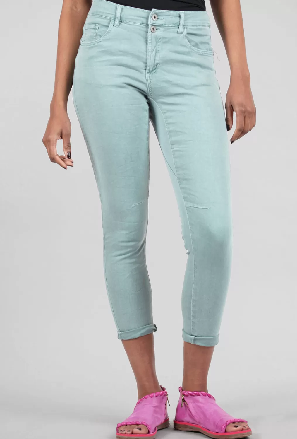 Shop Evie Lou Two-Button Spring/Summer Pant, Tiffany Blue