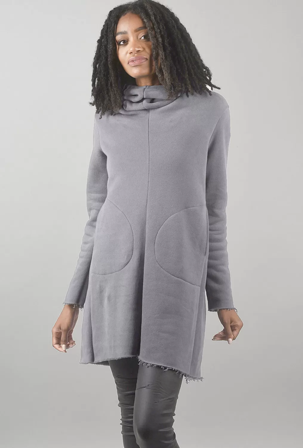 Outlet Evie Lou Velvet Fleece Ricky Tunic, Gray