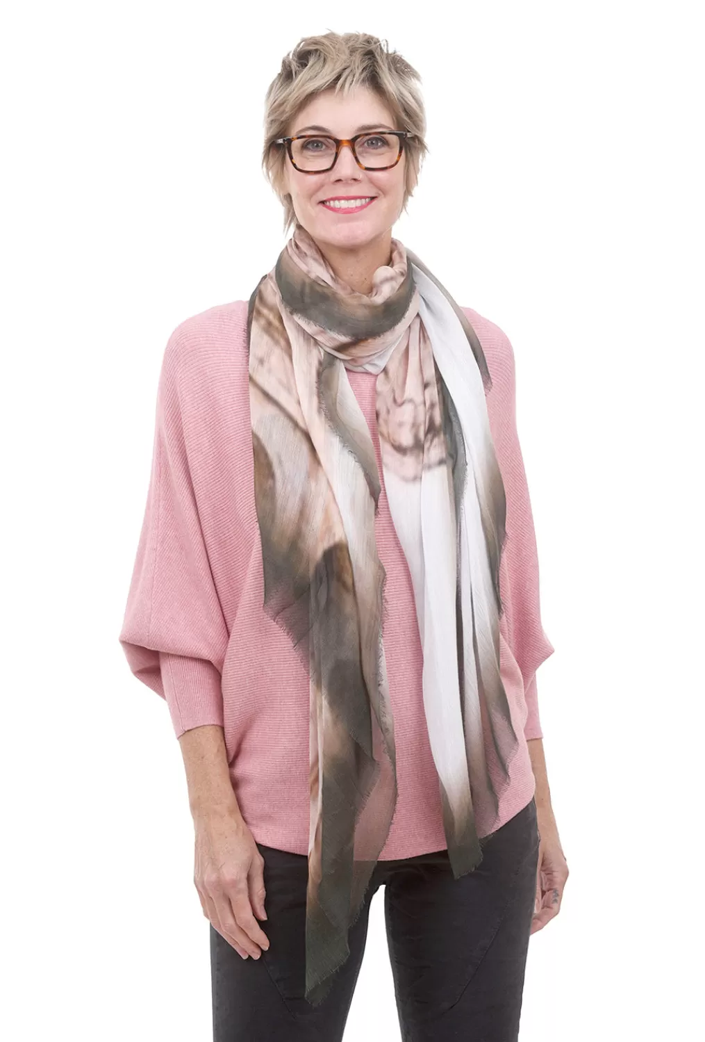 Flash Sale Evie Lou Vintage Coliseum Scarf, Ivory