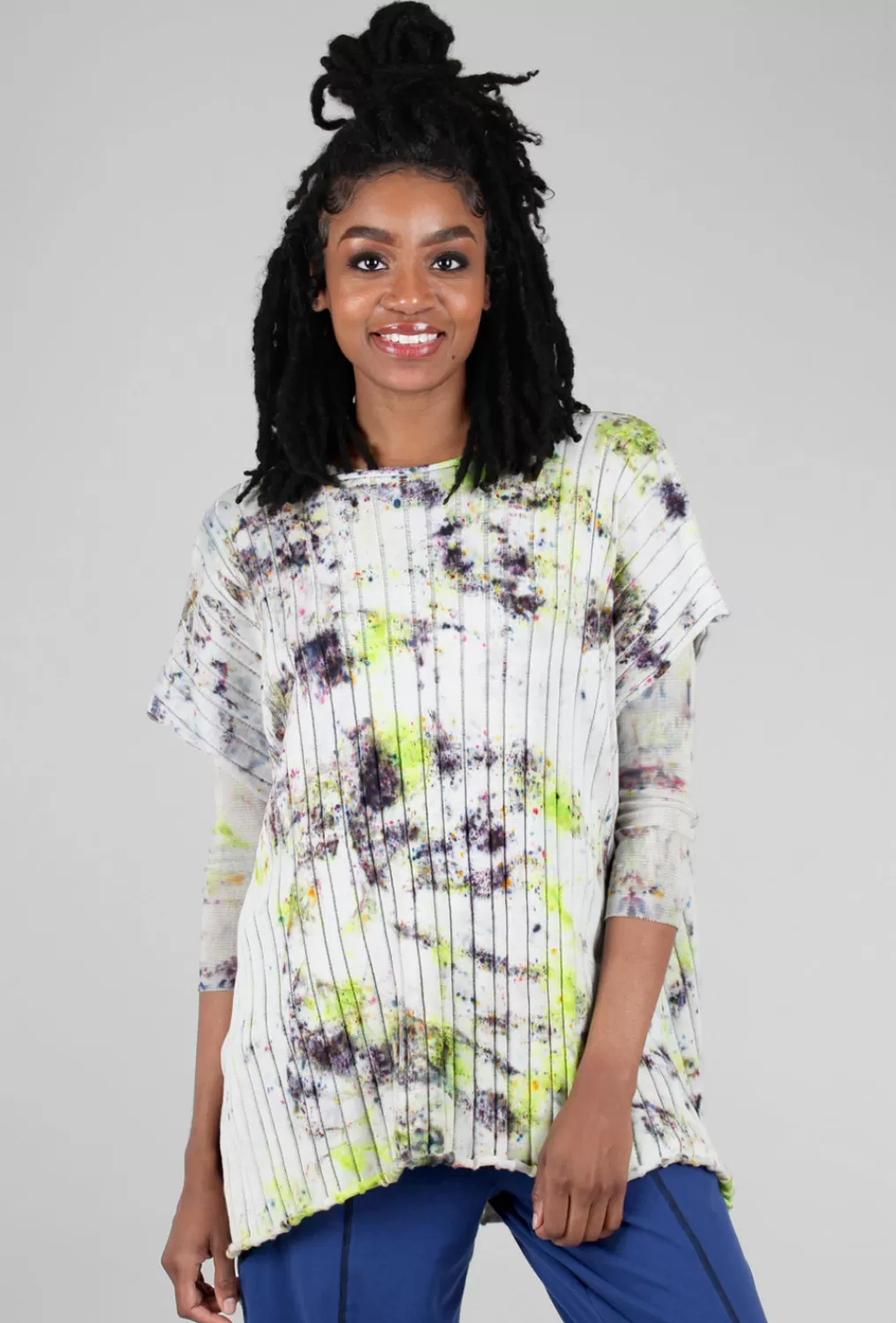 New Evie Lou Willa Knit Pullover, Garden Print